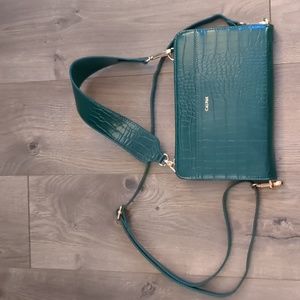 Calpak Croc Wallet in Emerald